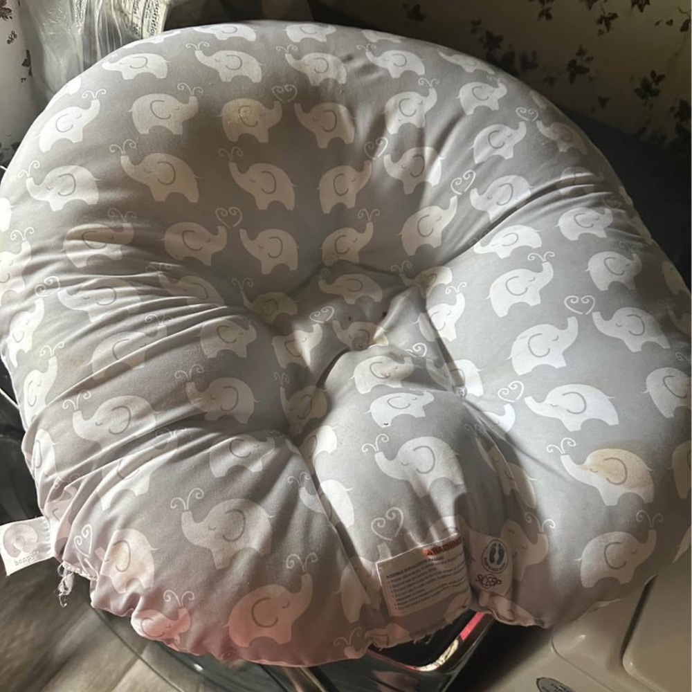 Gray elephant Print Nursing Pillow